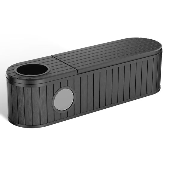EasyUp Resin Litter Box Enclosure, Waterproof UV-Resistant PP Hidden Pet Furniture, Space-Saving Indoor House, Black