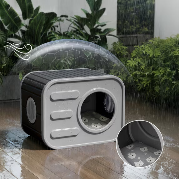 EasyUp Cat House for Indoor & Outdoor Cats, Resin Weatherproof Cat House with Camera-Shaped Design, Versatile for Home & Yard Use