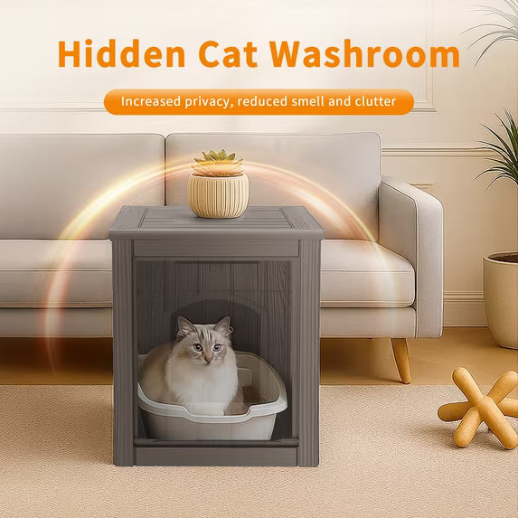 EasyUp Resin Weatherproof Outdoor Cat House, Insulated All-Season Shelter for Garden, Patio, Backyard